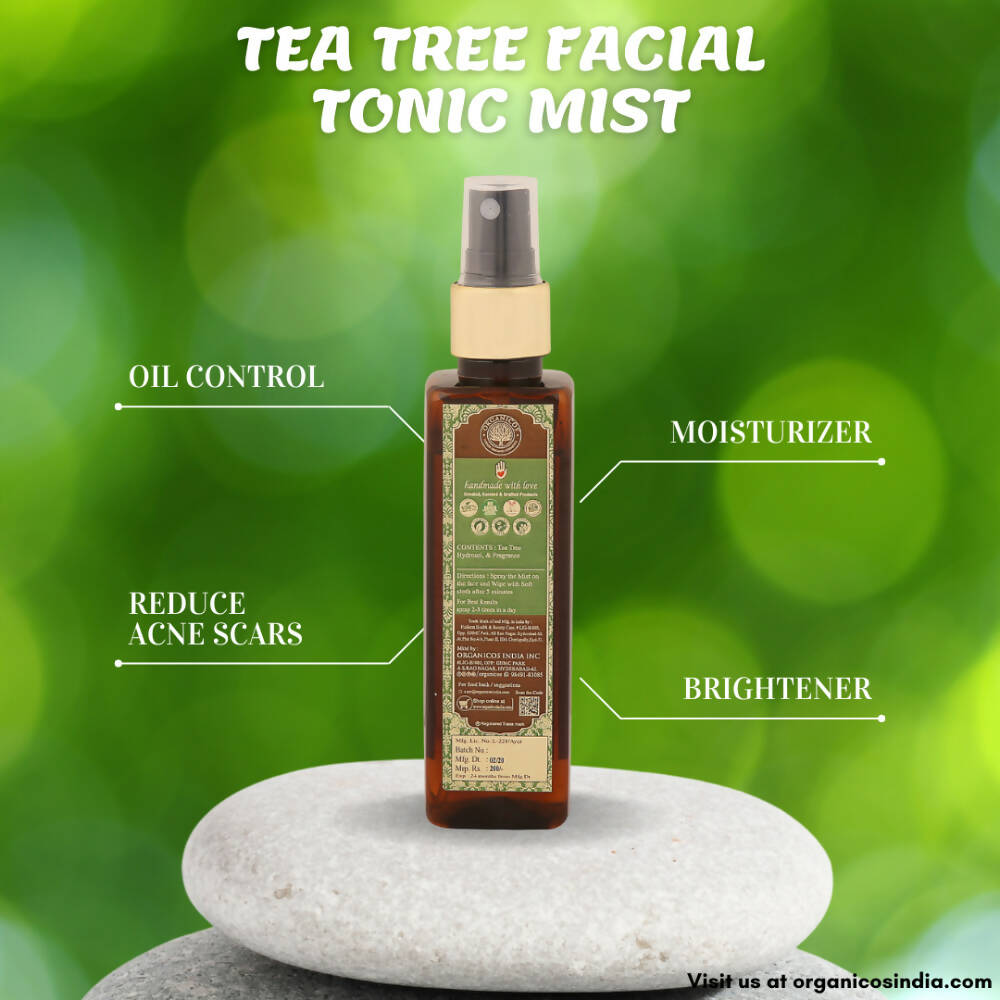 Organicos Tea Tree Facial Tonic Mist | Grocsy