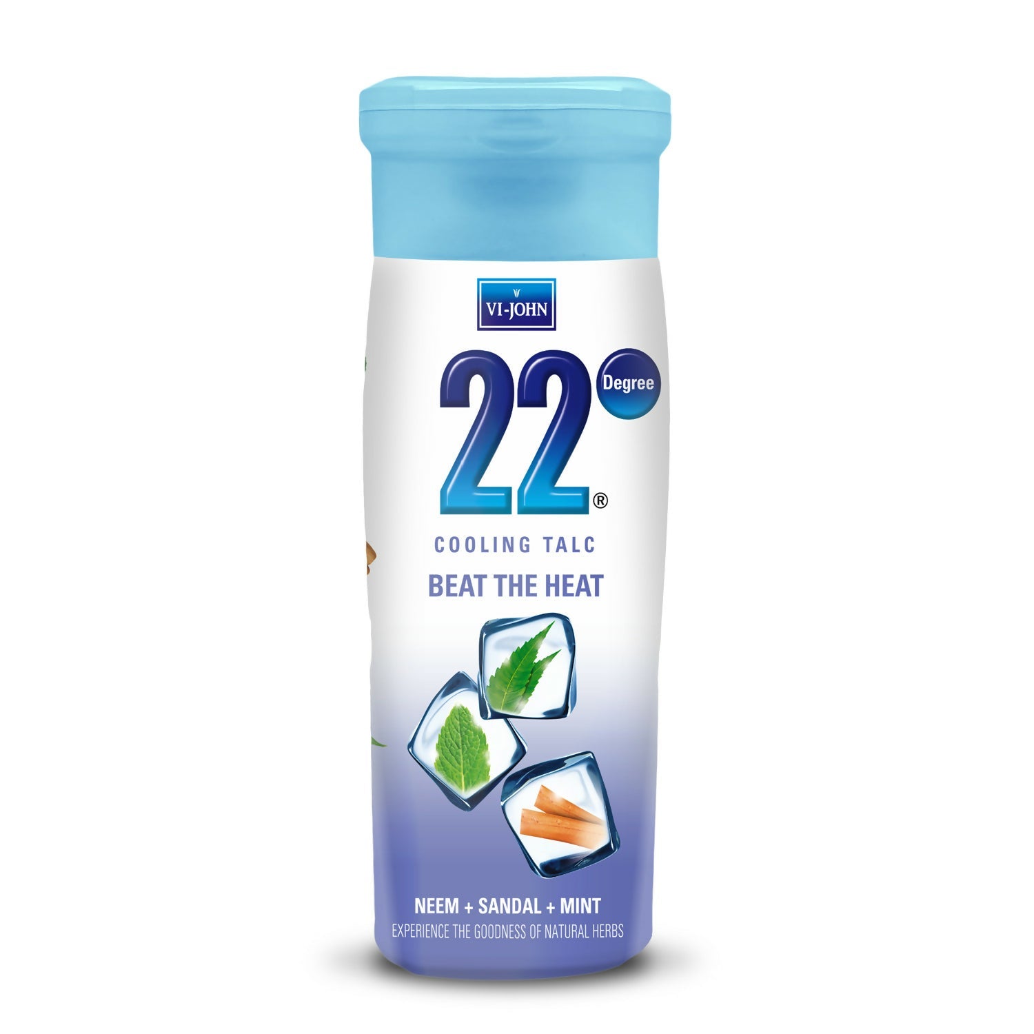 VI-JOHN 22 Degree Cooling Talc Beat the Heat Neem,Sandal and Mint | Grocsy