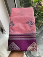 Teeya Creation New Trendy Wedding Wear Banarasi Silk Saree-Pink | Grocsy