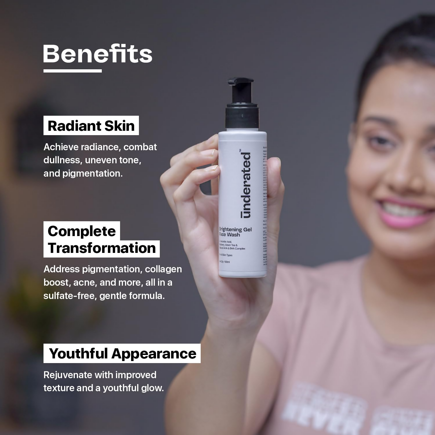 Underated Brightening Gel Face Wash | Grocsy