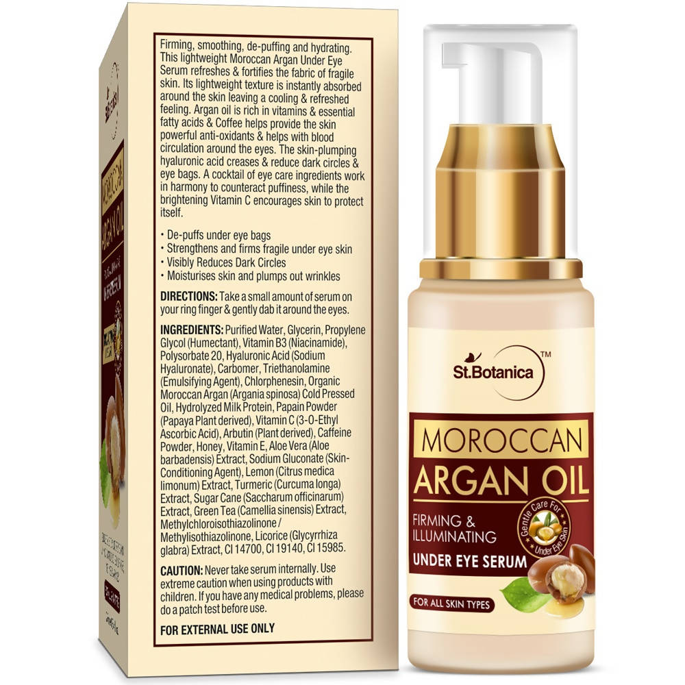 St.Botanica Moroccan Argan Oil Under Eye Serum | Grocsy