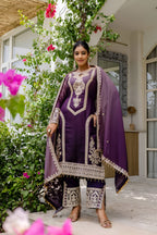 Lehenga Mart Designer Salwar Suit for Women or Girls - Purple | Grocsy