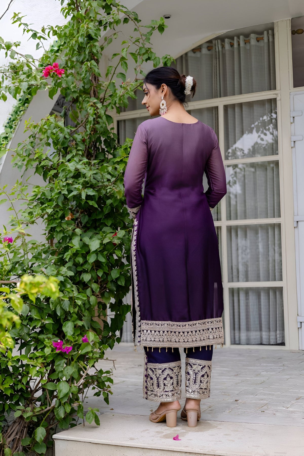 Lehenga Mart Designer Salwar Suit for Women or Girls - Purple | Grocsy