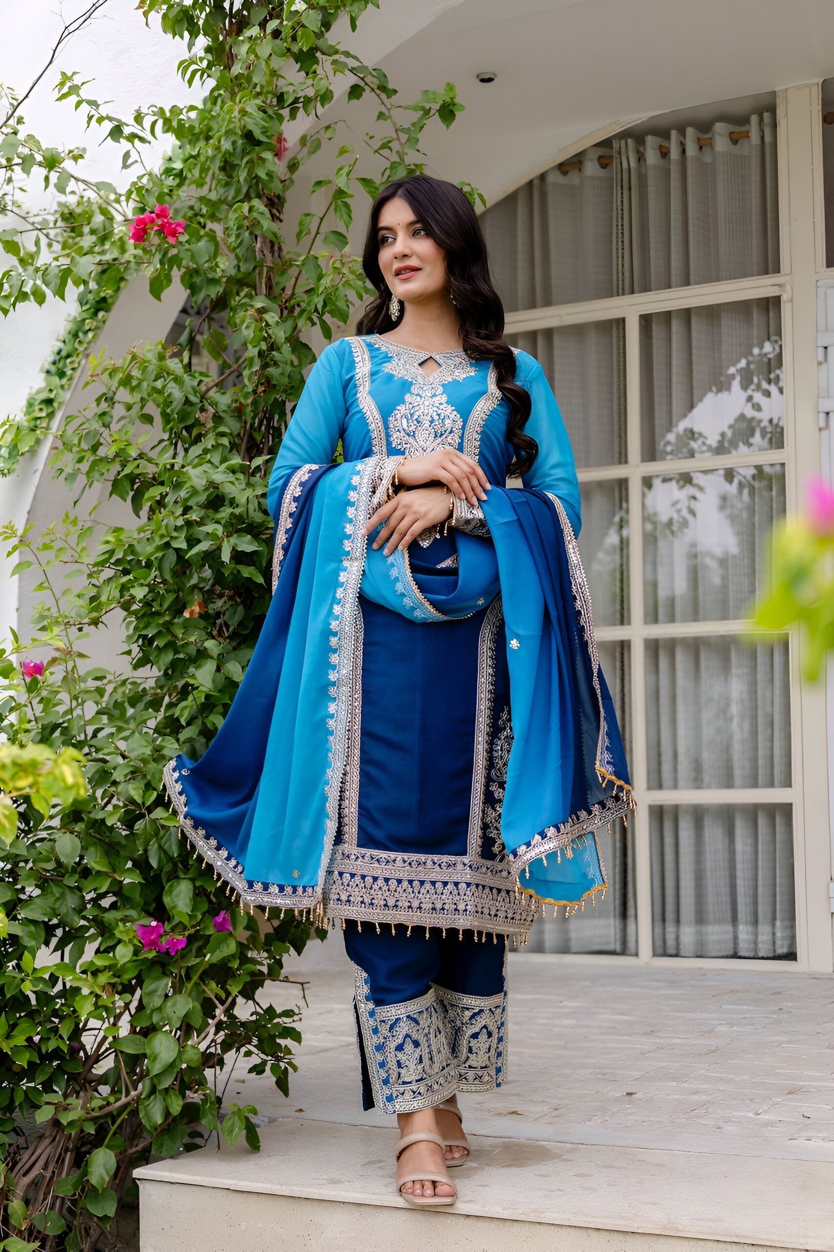 Lehenga Mart Designer Salwar Suit for Women or Girls - Royal Blue | Grocsy
