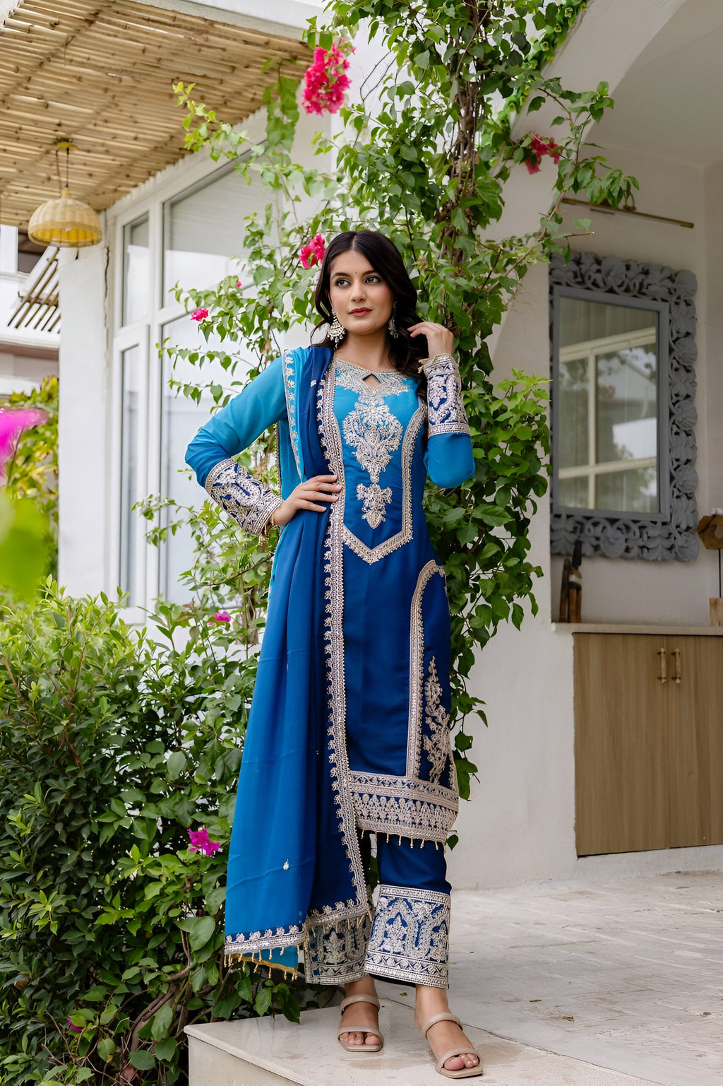 Lehenga Mart Designer Salwar Suit for Women or Girls - Royal Blue | Grocsy
