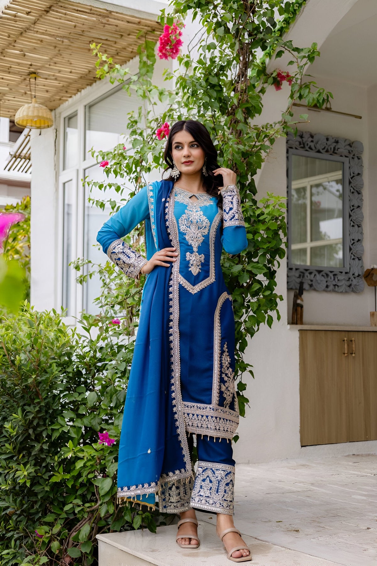 Lehenga Mart Designer Salwar Suit for Women or Girls - Royal Blue | Grocsy
