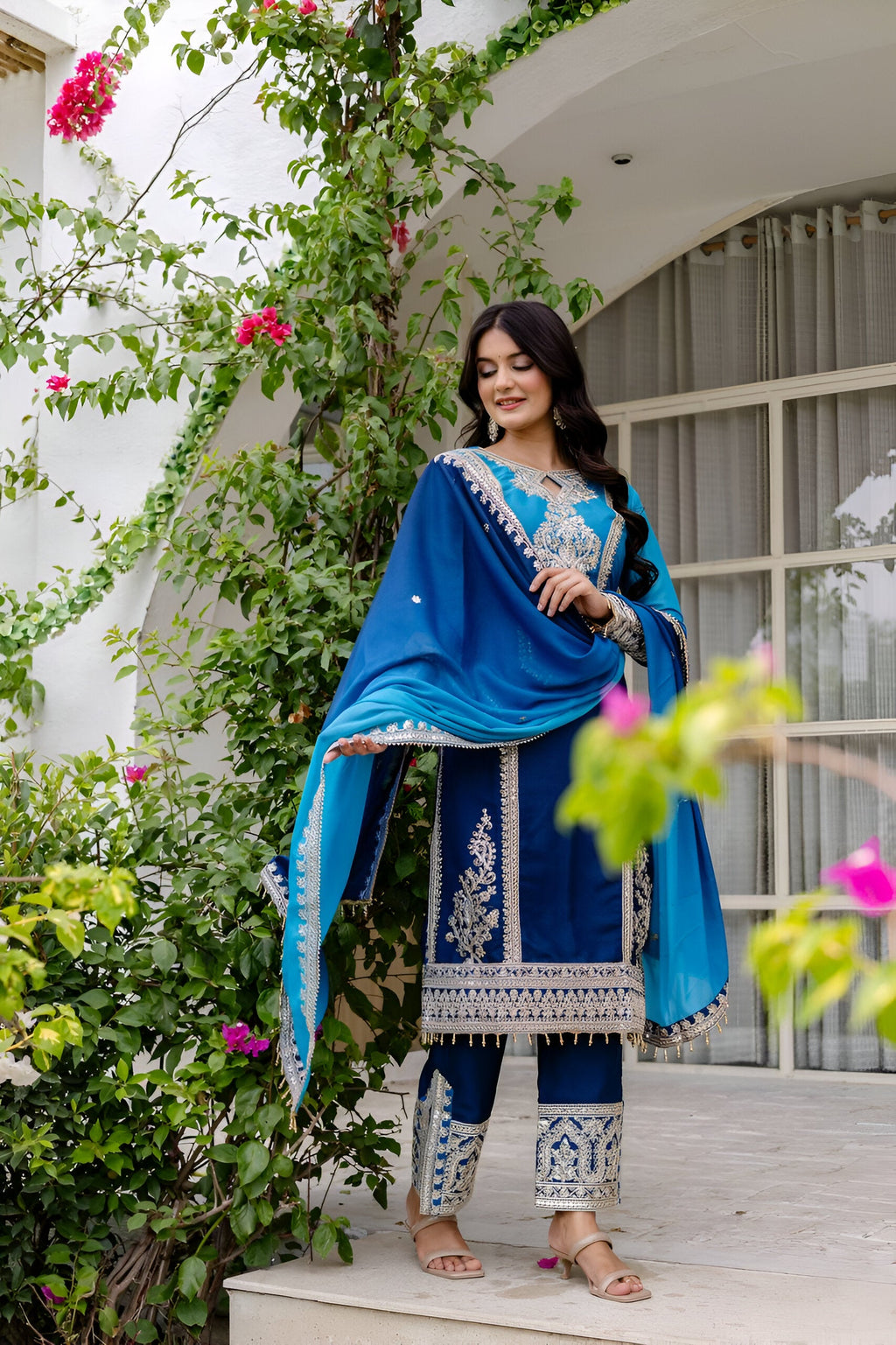 Lehenga Mart Designer Salwar Suit for Women or Girls - Royal Blue | Grocsy