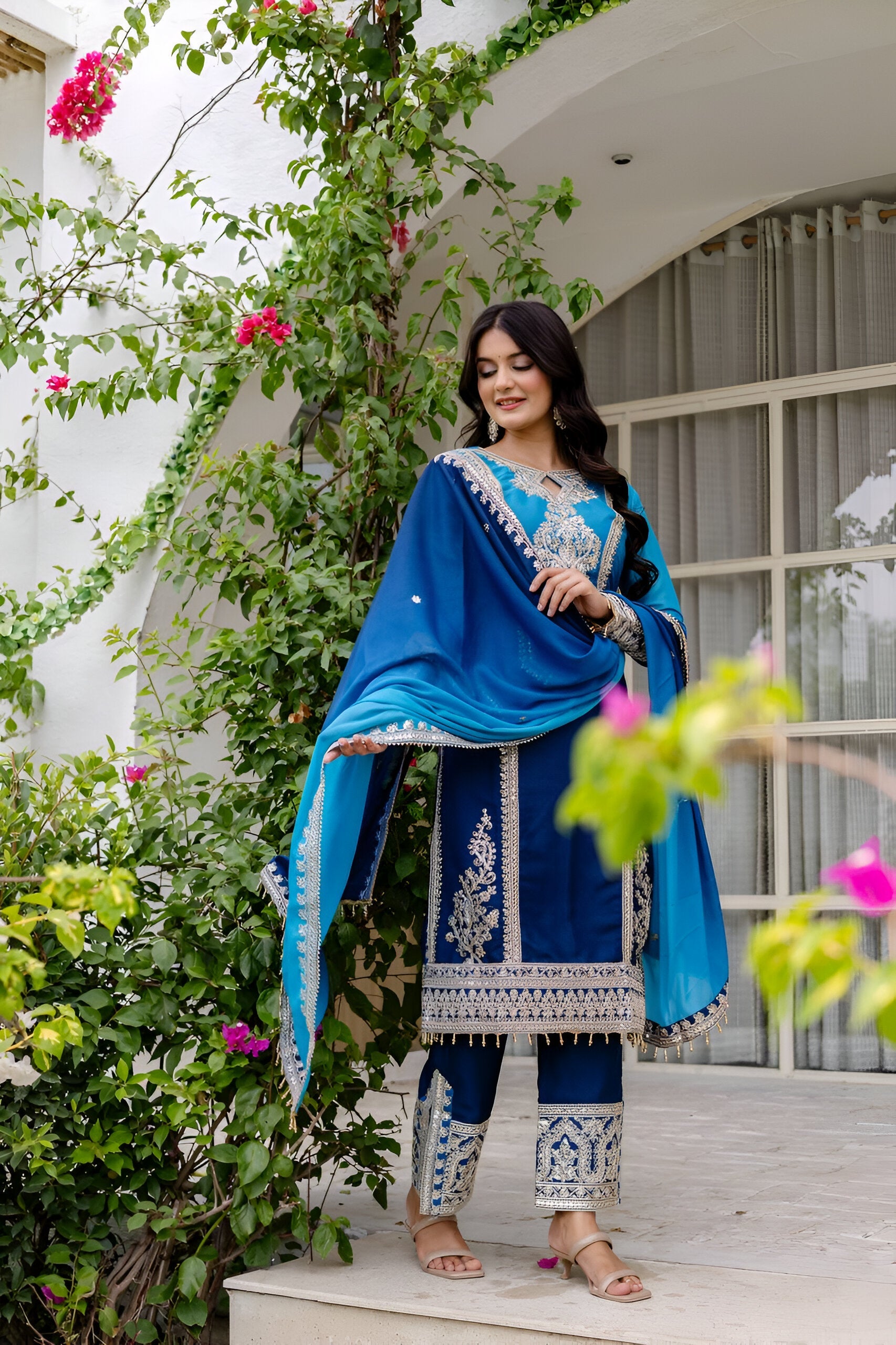 Lehenga Mart Designer Salwar Suit for Women or Girls - Royal Blue | Grocsy