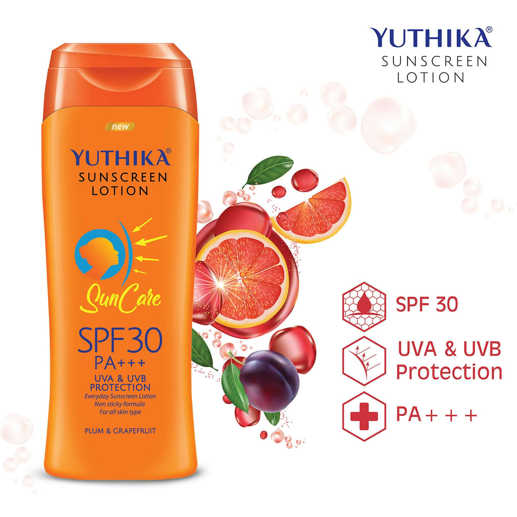 Yuthika Sunscreen Lotion Sun Care Spf 30 Pa+++ | Grocsy