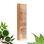Buddha Natural Dual Tooth Kacchi Neem Wooden Comb | Grocsy