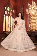 Lehenga Mart Designer Wedding Lehenga Choli For Women - Beige | Grocsy