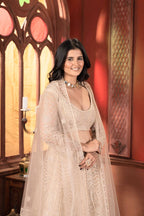 Lehenga Mart Designer Wedding Lehenga Choli For Women - Beige | Grocsy