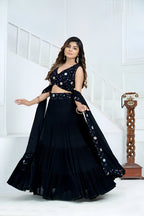 Lehenga Mart Designer Wedding Lehenga Choli For Women - Black | Grocsy