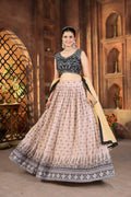 Lehenga Mart Designer Wedding Lehenga Choli For Women - Cream | Grocsy