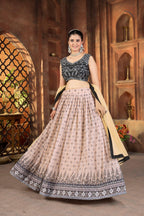 Lehenga Mart Designer Wedding Lehenga Choli For Women - Cream | Grocsy