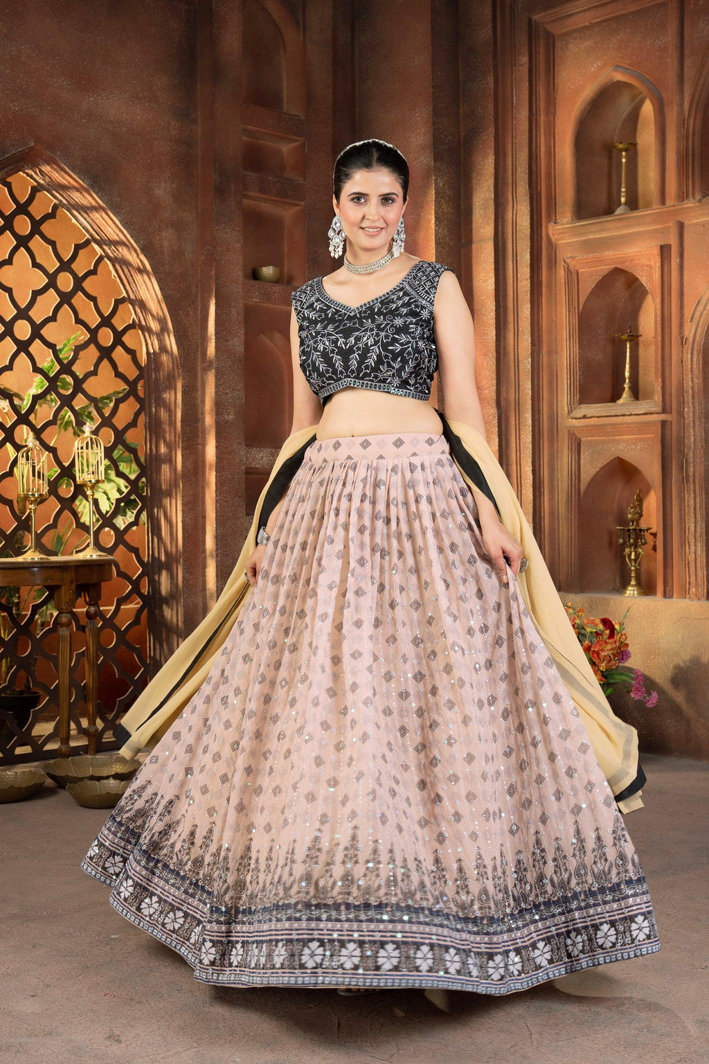 Lehenga Mart Designer Wedding Lehenga Choli For Women - Cream | Grocsy