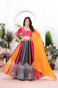 Lehenga Mart Multicolor Georgette Desigenr Wedding Lehnega Choli | Grocsy