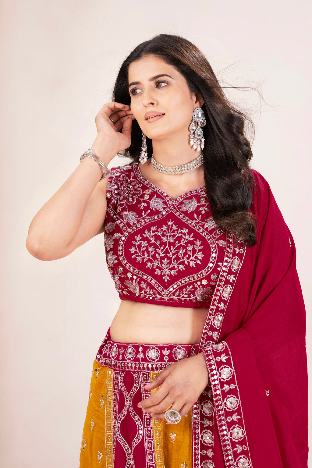Lehenga Mart Designer Wedding Lehenga Choli For Women - Pink | Grocsy