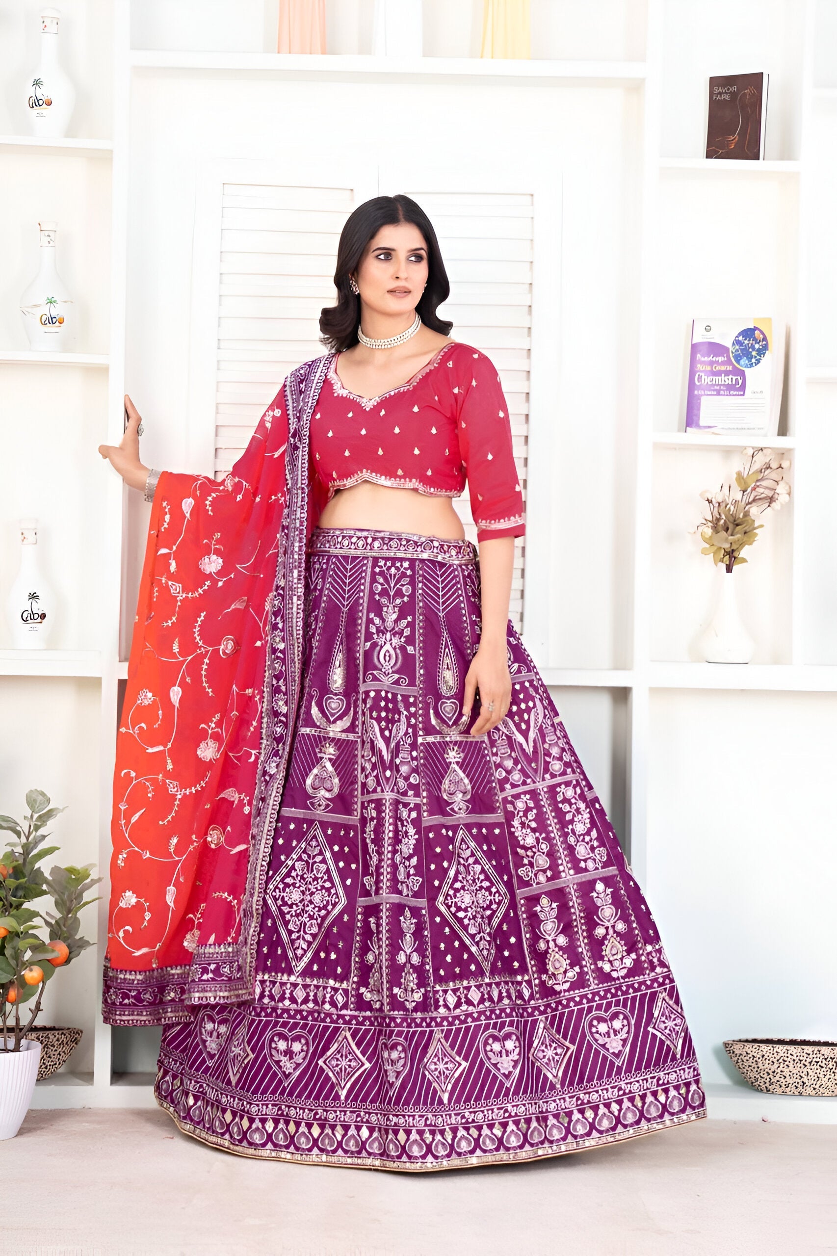 Lehenga Mart Designer Wedding Lehenga Choli For Women - Multicolor | Grocsy