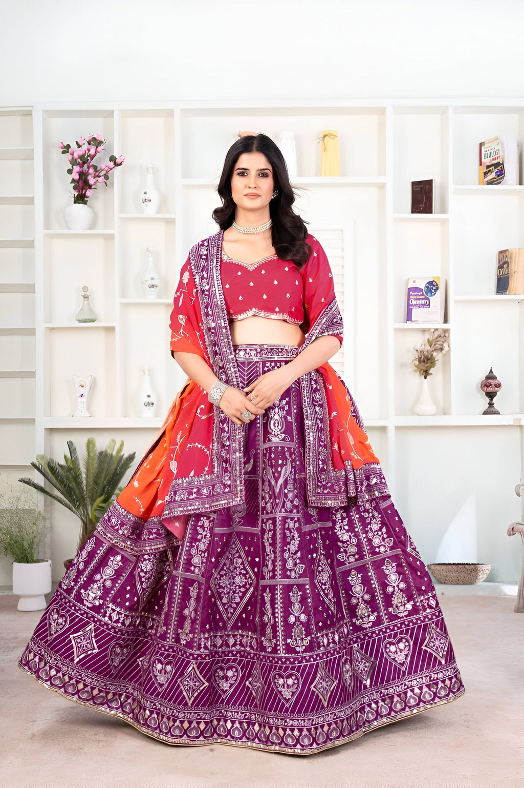 Lehenga Mart Designer Wedding Lehenga Choli For Women - Multicolor | Grocsy