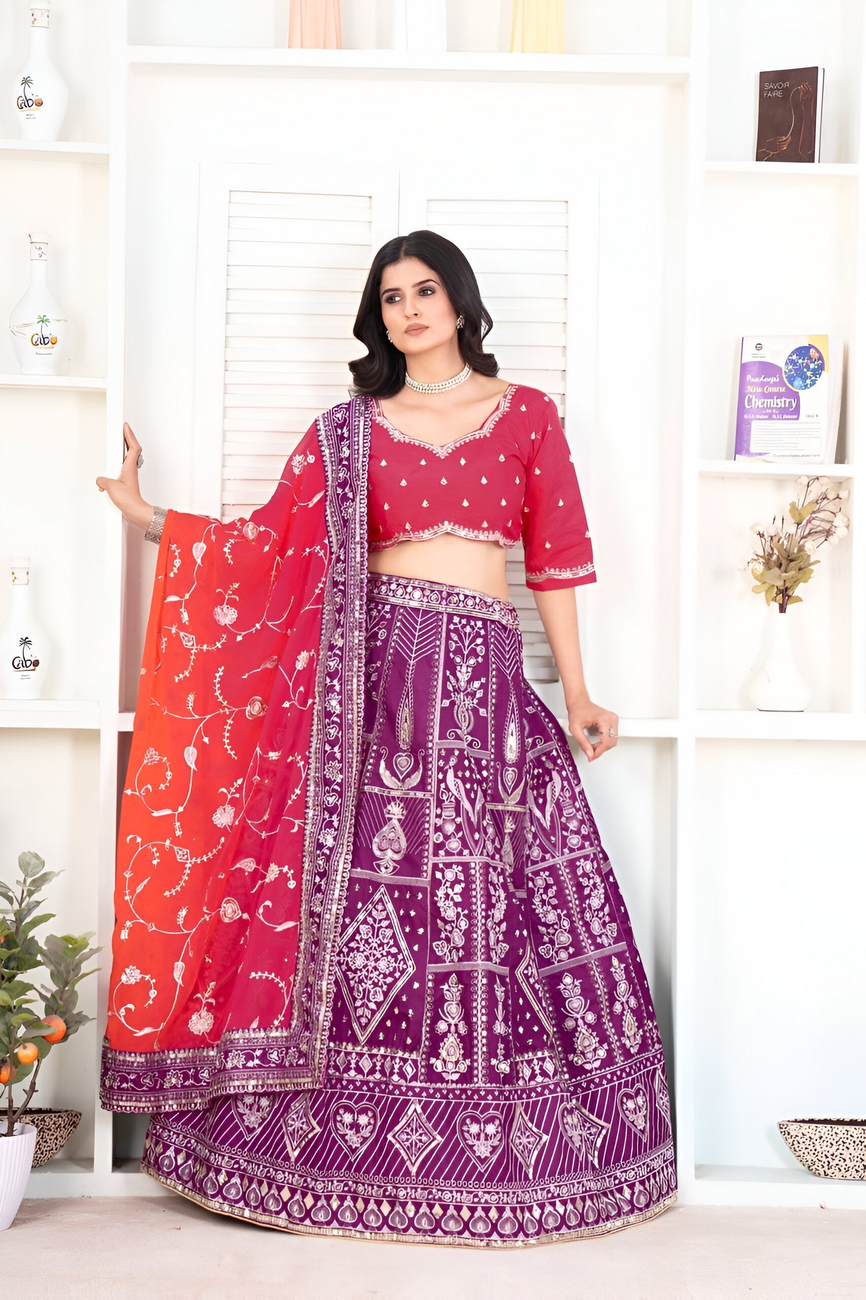 Lehenga Mart Designer Wedding Lehenga Choli For Women - Multicolor | Grocsy