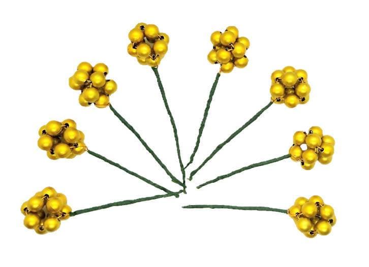 Gold Beaded Hair Brooches | Grocsy