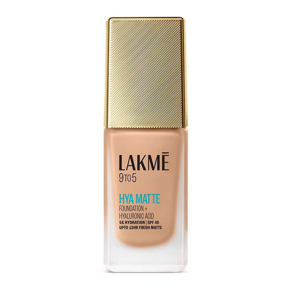 Lakme 9to5 Hya Matte Foundation + Hyaluronic Acid - Warm Beige | Grocsy