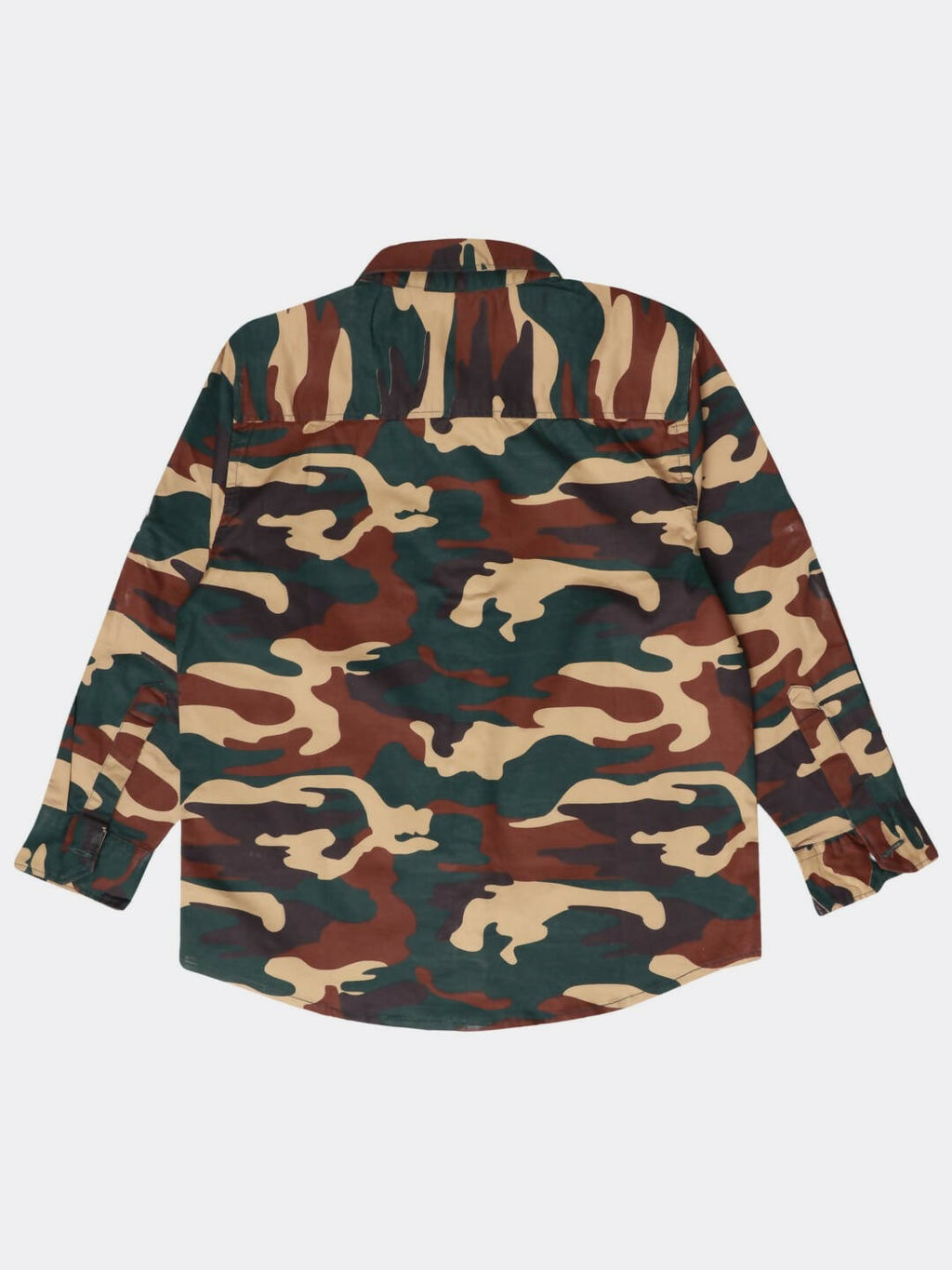 Manet Boys Full Sleeves Camouflage Printed Shirt - Green | Grocsy