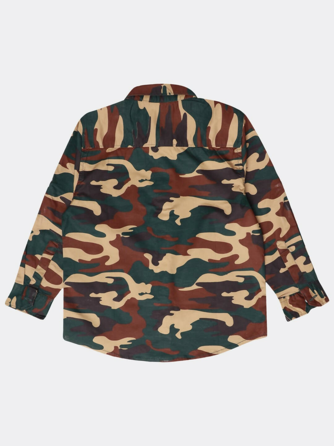 Manet Boys Full Sleeves Camouflage Printed Shirt - Green | Grocsy