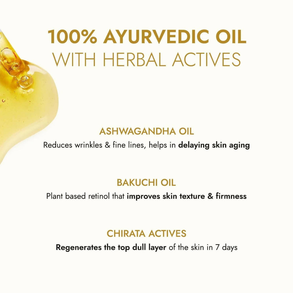 Kapiva Ayurveda Skin Rituals Ashwagandha Anti-Aging Face Oil | Grocsy