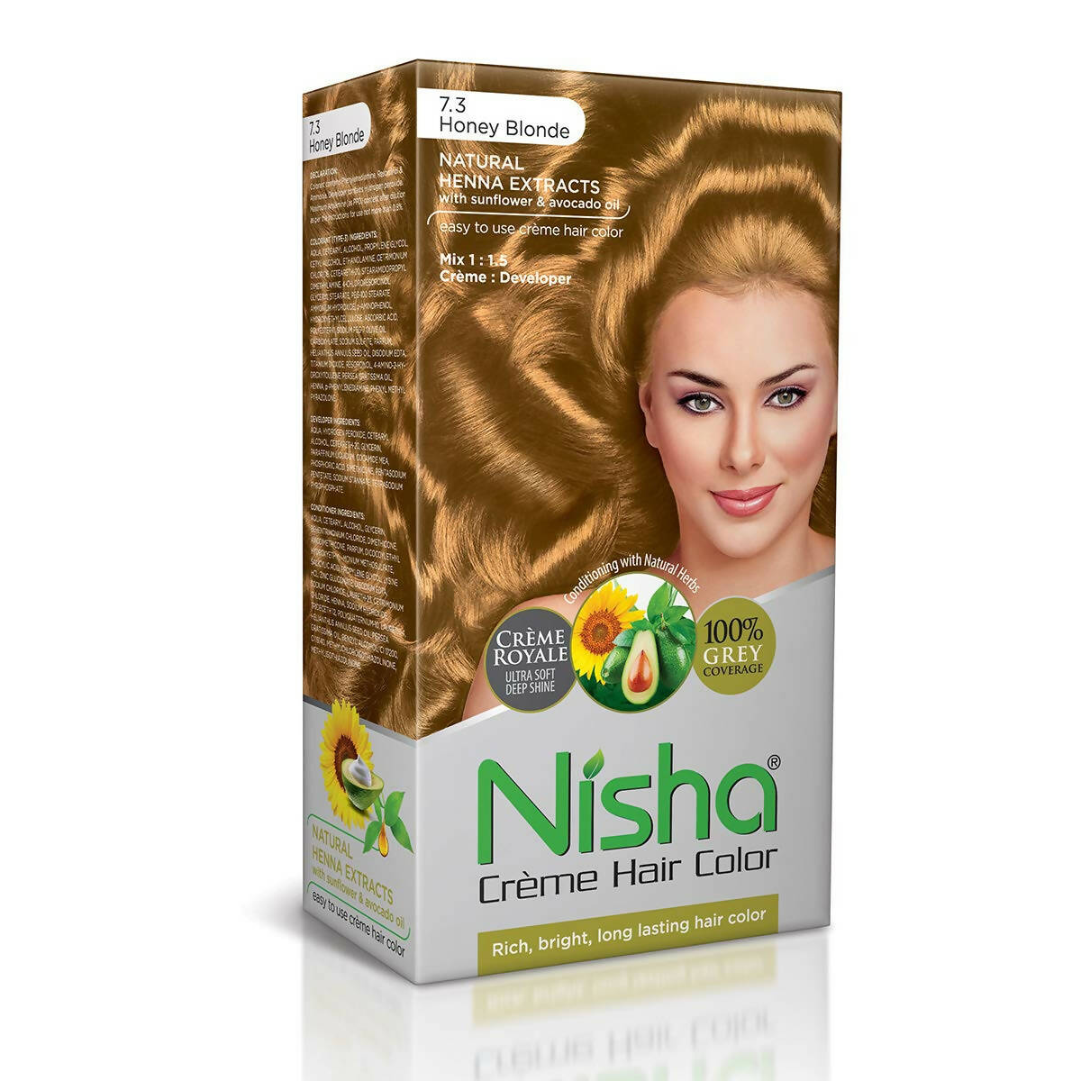 Nisha Creme Hair Color Honey Blonde | Grocsy