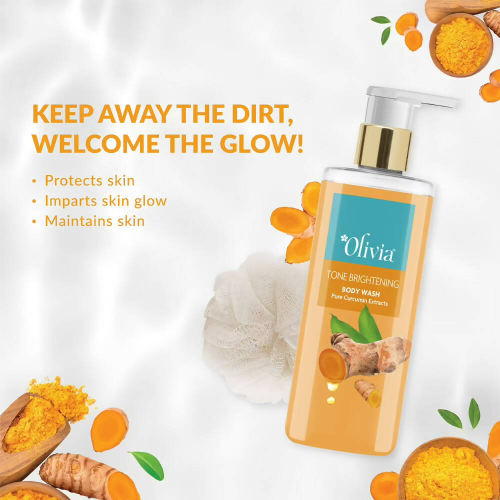 Olivia Tone Brightening Body Wash Pure Curcumin Extracts | Grocsy