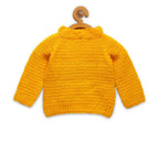 Chutput Kids Woollen Hand Knitted Cat Design Sweater - Yellow | Grocsy