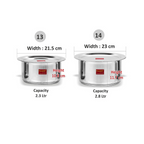 Sumeet Stainless Steel Induction Bottom Induction & Gas Stove Friendly Container Set | Grocsy