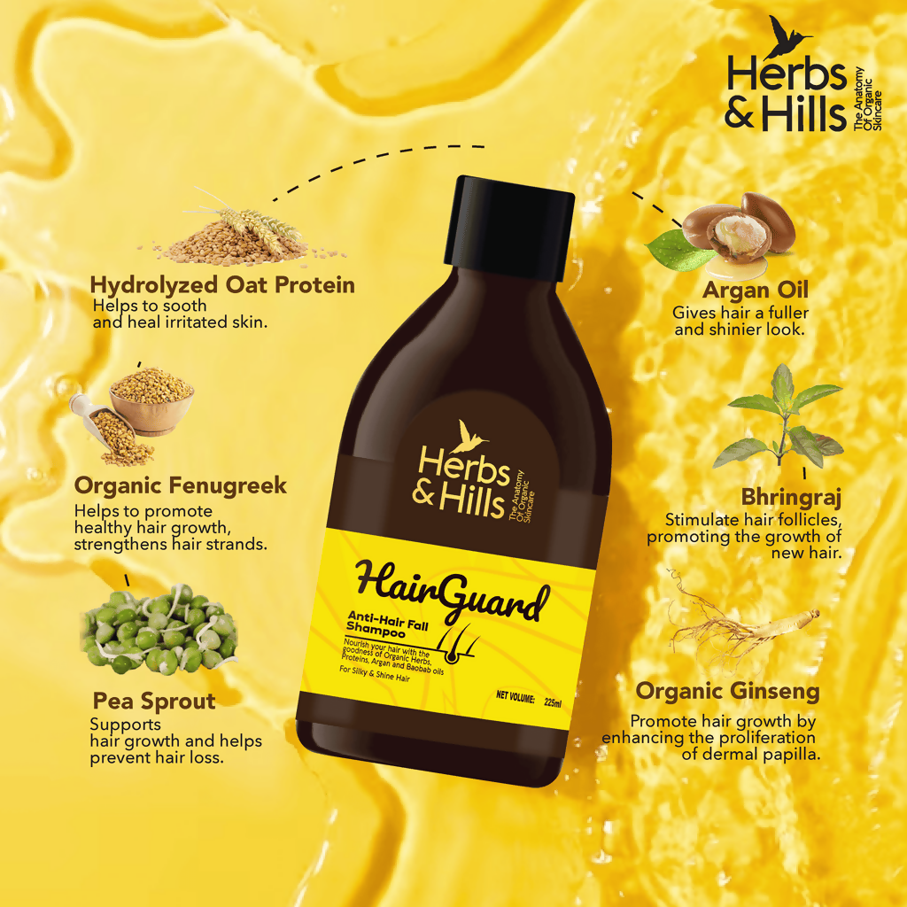 Herbs & Hills Hair Guard Anti Hair Fall Shampoo | Grocsy