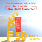 Clensta Red Aloe Vera Ultra Matte Sunscreen SPF 50 | Grocsy