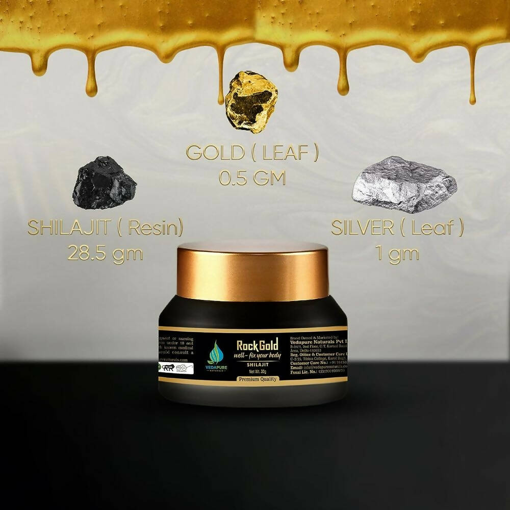 Vedapure Rockgold Well Fix Your Body Gold & Silver Sj Resin | Grocsy