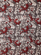 Aramya Straight Soft Cotton Floral Print Women's Kurta - Grey | Grocsy