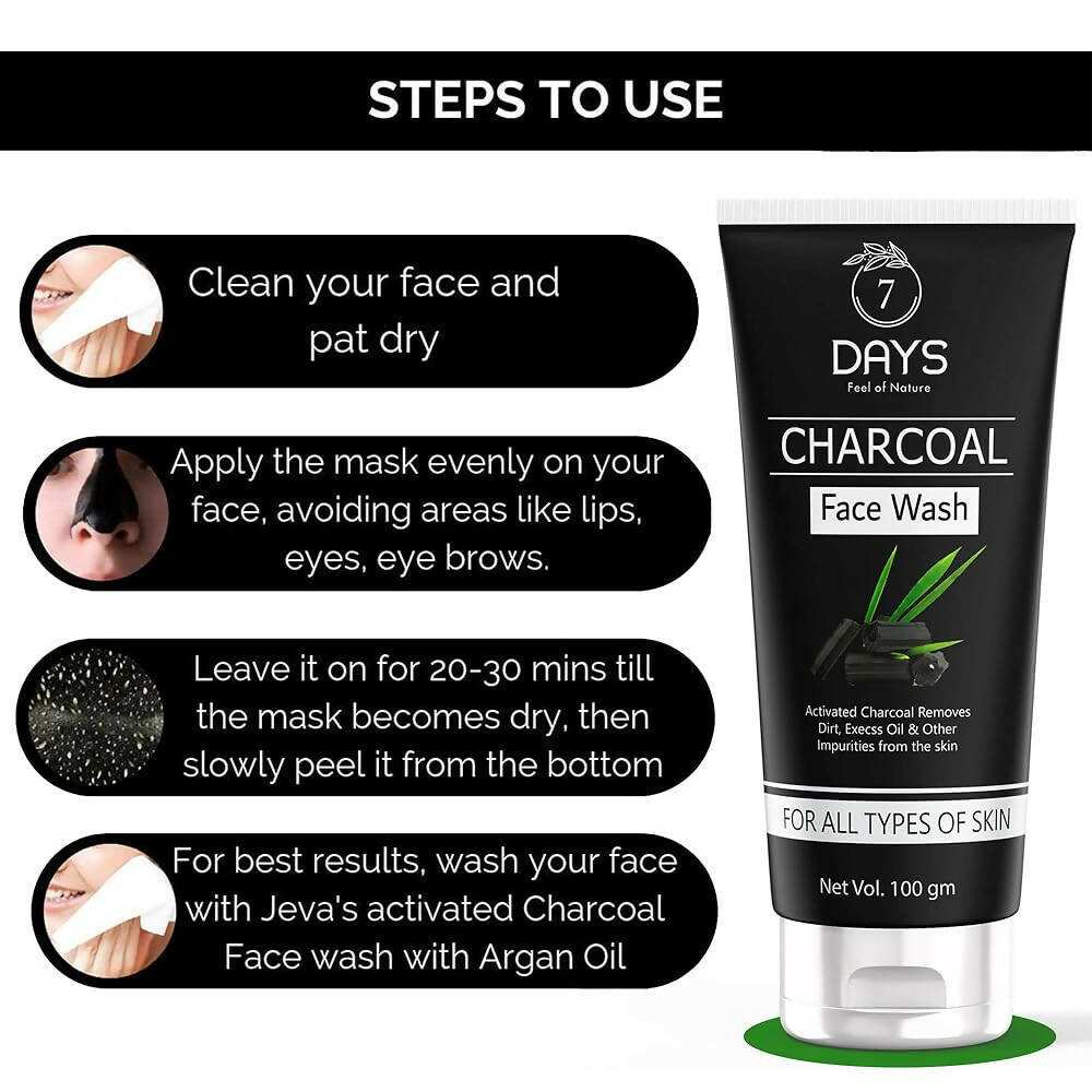 7 Days Activated Charcoal Face Wash | Grocsy