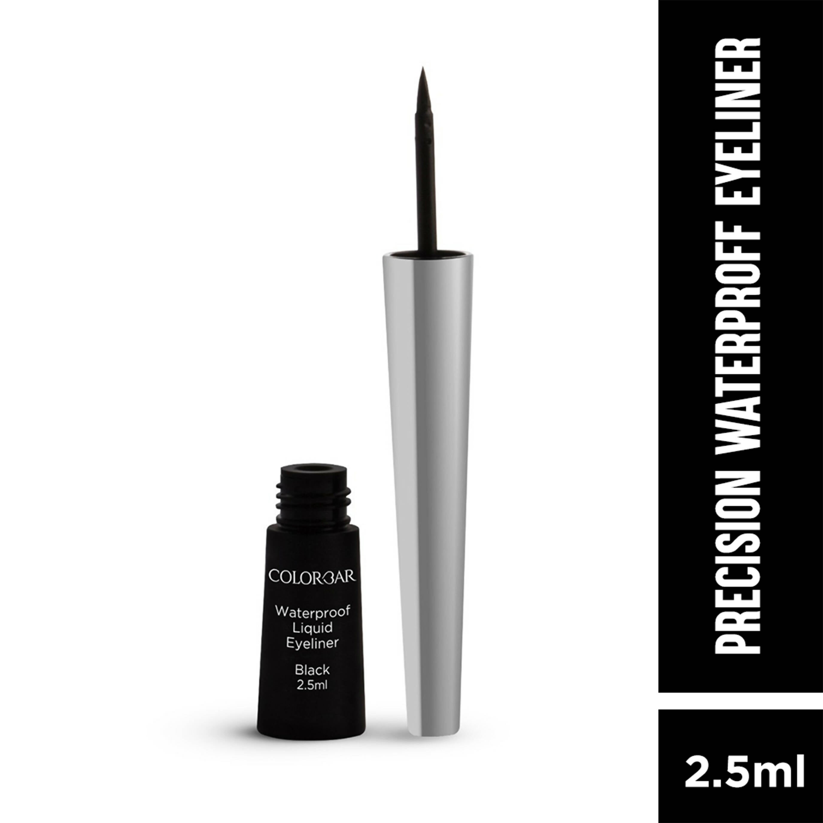 Colorbar Precision Waterproof Eyeliner (With Shiny Silver Cap) Eye Liner Black | Grocsy