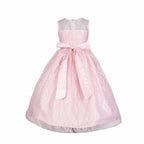 Asmaani Baby Girl's Pink Colour Satin A-Line Maxi Full Length Dress (AS-DRESS-22165) | Grocsy