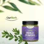 OurHerb Pure & Organic Indigo Leaves Powder For Black Hair Colour | Grocsy