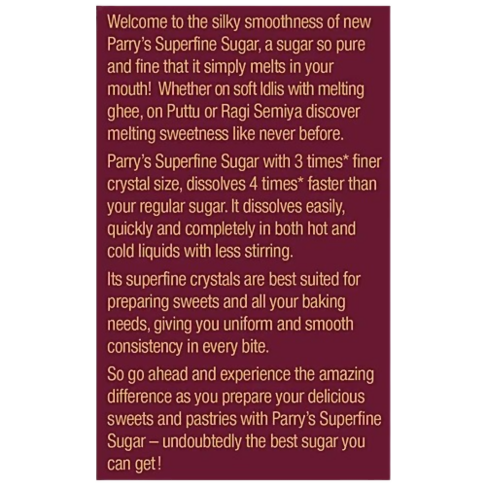 Parry's Superfine Sugar | Grocsy