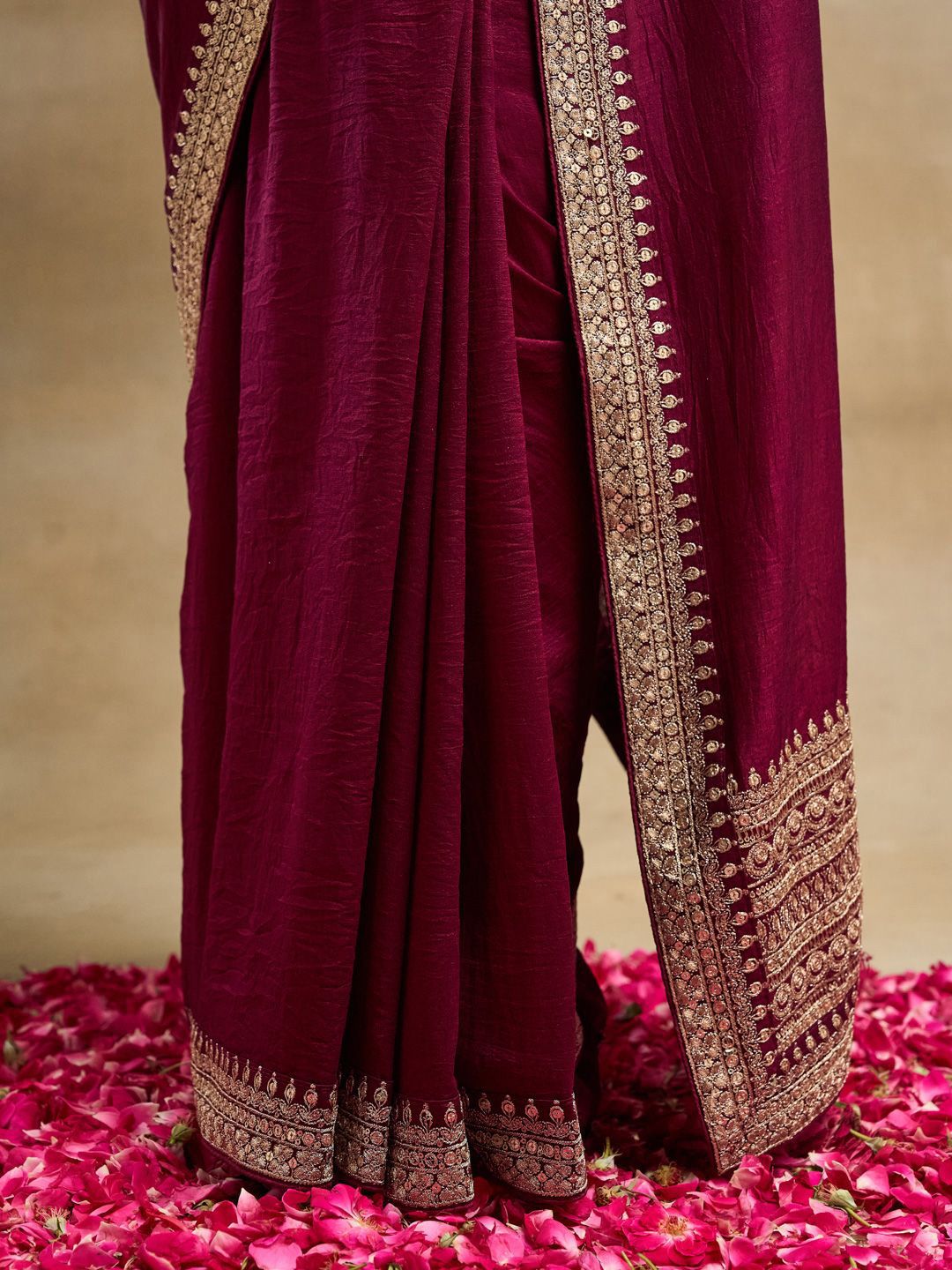kasee Embroidered Pure Silk Saree | Grocsy