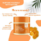 NutriGlow NATURAL'S Vitamin C Lightening Body Yogurt, Moisturize Skin, Deep Nourishing | Grocsy