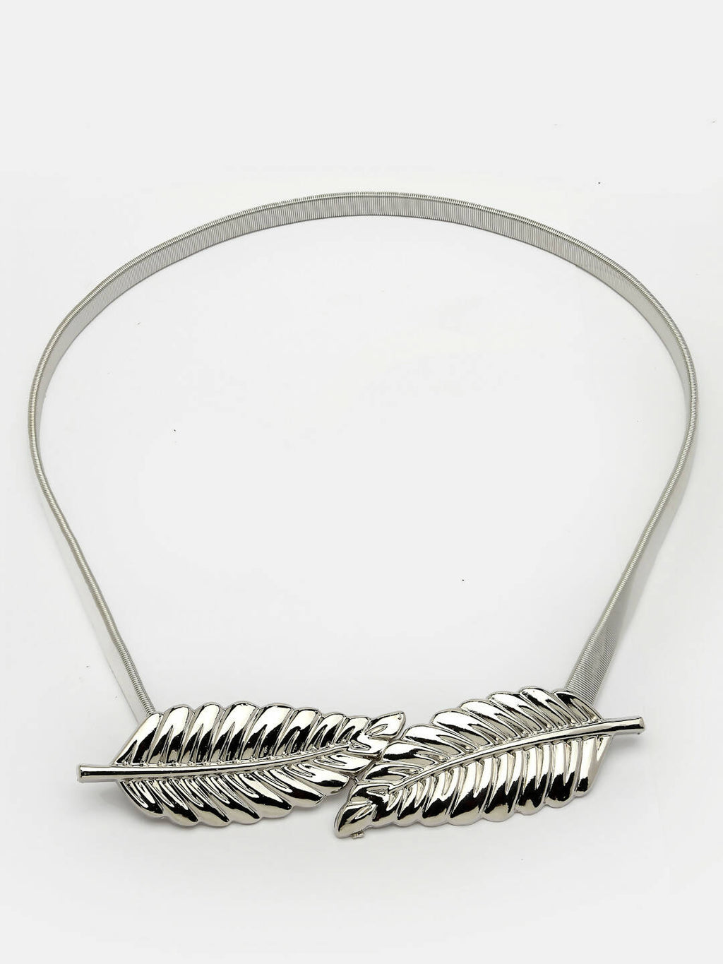 NVR Women Circular Silver Plated Stretchable Metal Belt | Grocsy