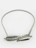 NVR Women Circular Silver Plated Stretchable Metal Belt | Grocsy