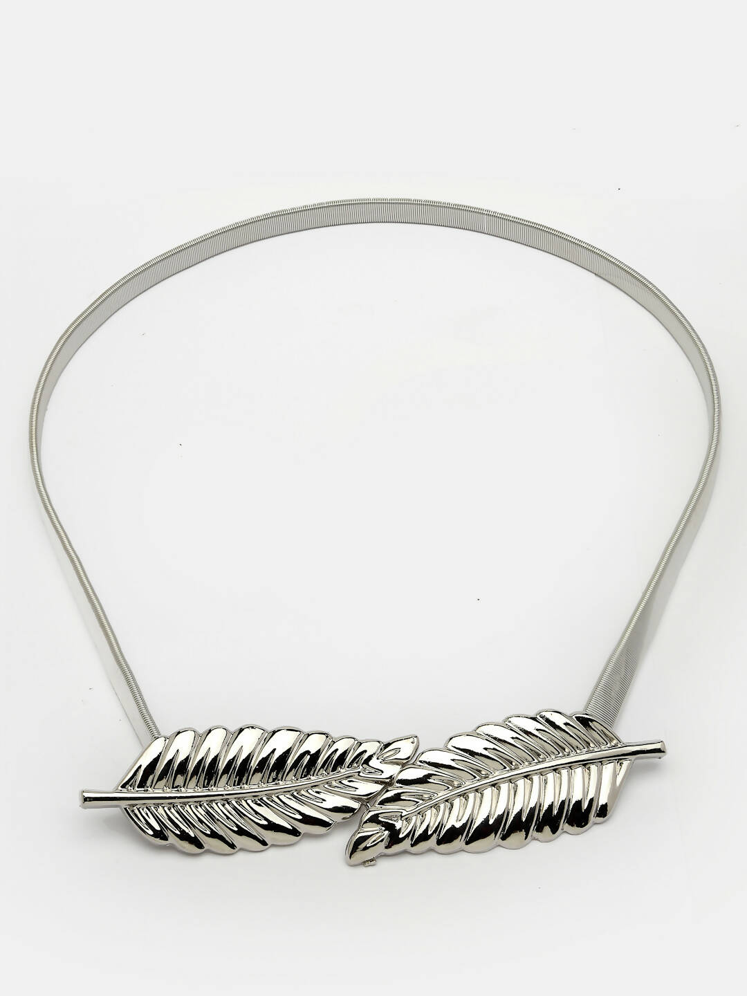 NVR Women Circular Silver Plated Stretchable Metal Belt | Grocsy