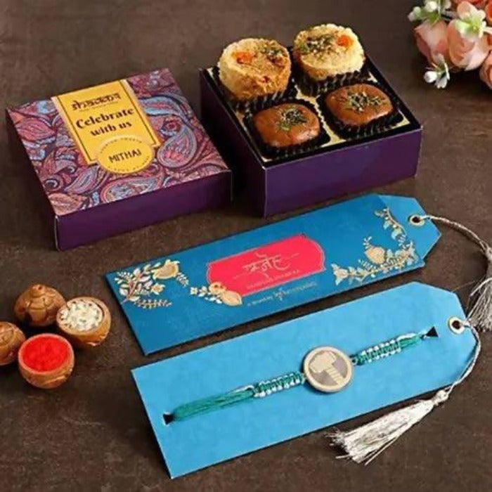 Thor Rakhi With Milk Cake & Mathura Peda | Grocsy
