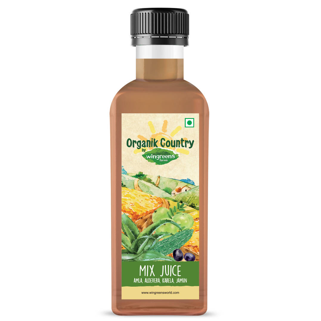 Wingreens Farms Mix juice (Amla, Aloe, Karela, Jamun) | Grocsy
